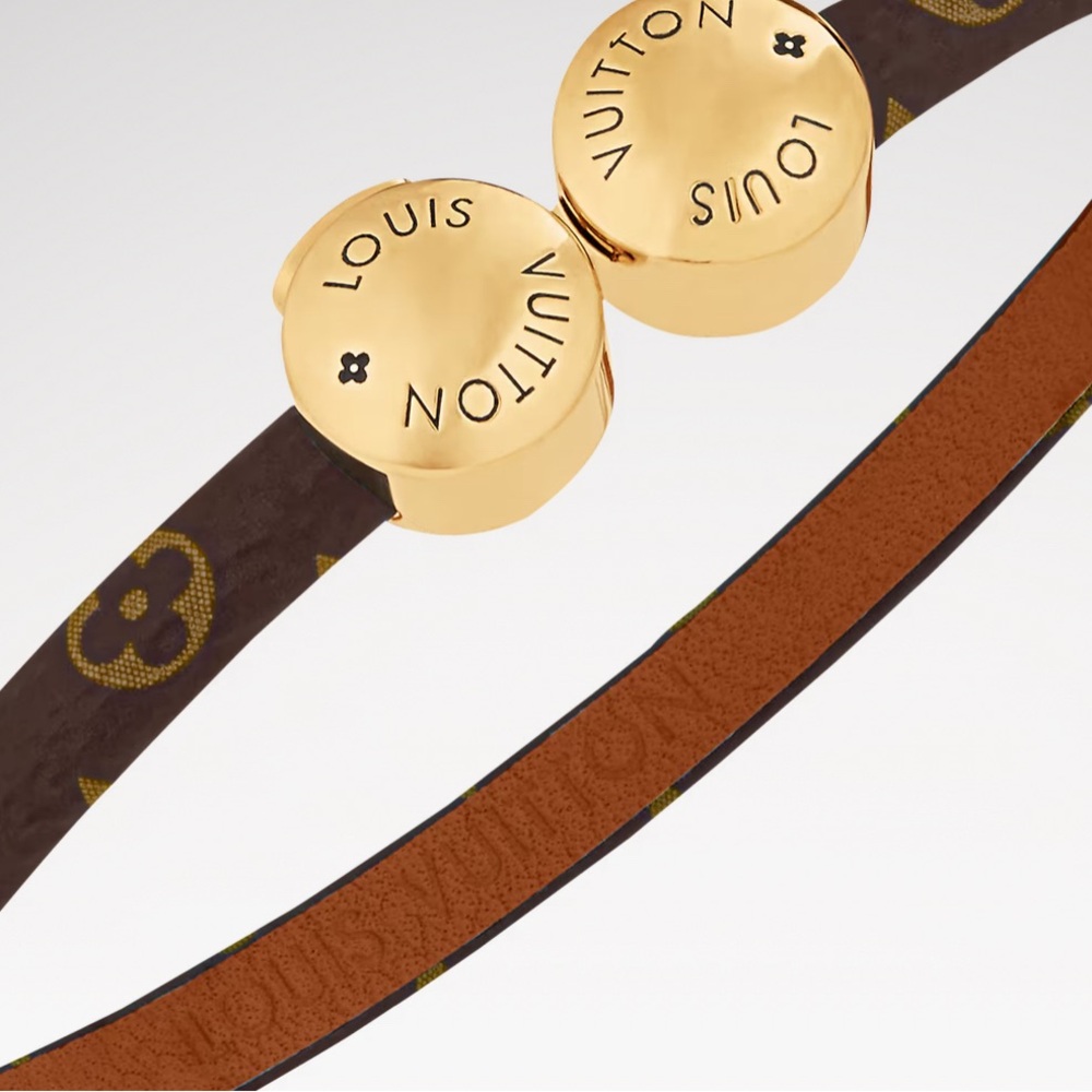 LOUIS VUITTON Historic mini monogram bracelet sz 17 - Picture 3 of 7